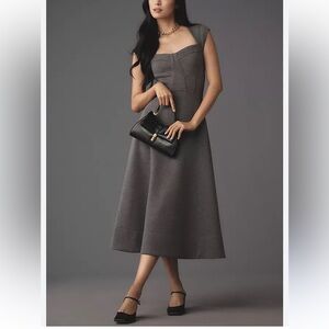 Anthropologie Heathered
Sweetheart Scuba Midi Dress / Size Large